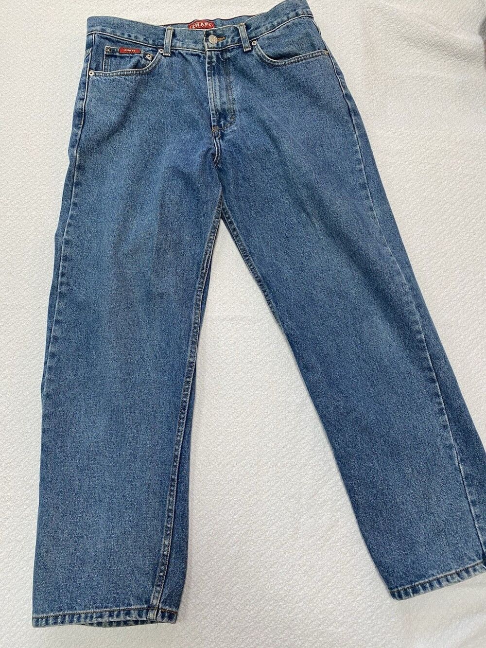 Chaps Denim Men's Blue Classic Fit Straight Leg Jeans 34x30 100% Cotton